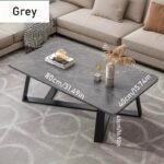 Mesa de Café Moderna y Única 2025, Mesas Rectangulares con Mármol para Sala o Oficina en Casa, Diseño Simple - Imagen 3